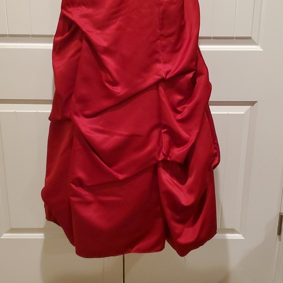 David's Bridal Red Prom Dress - Picture 2 of 3